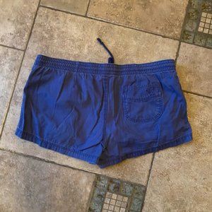 Women’s Abercrombie Fitch Large Blue Drawstring Short Shorts.